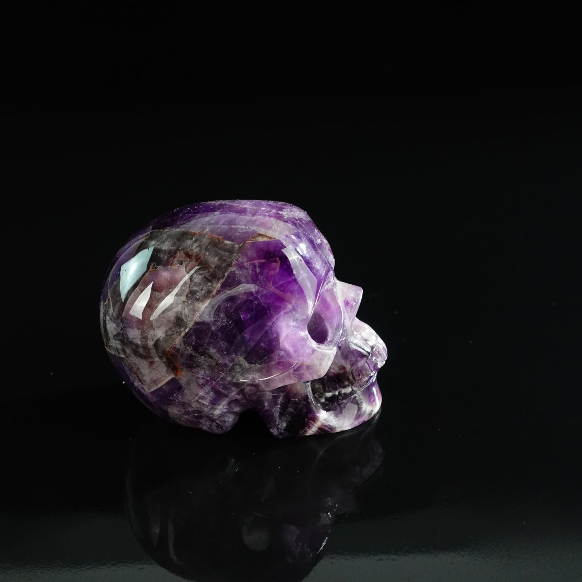 3.0" Amethyst Crystal Skull Carving - Unique Piece #AM12