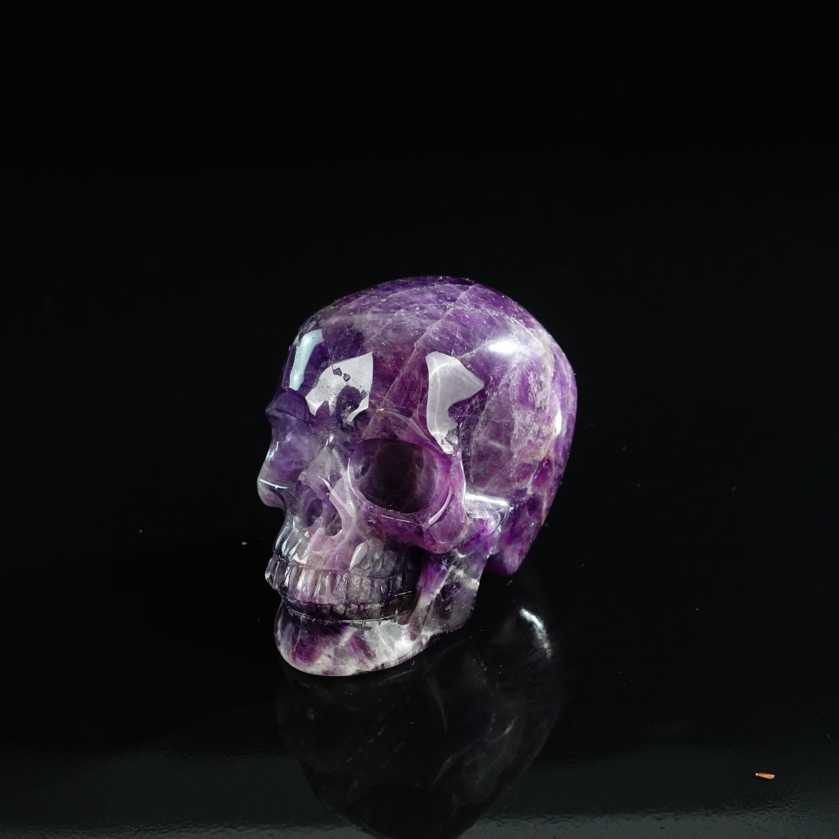 3.0" Amethyst Crystal Skull Carving - Unique Piece #AM12