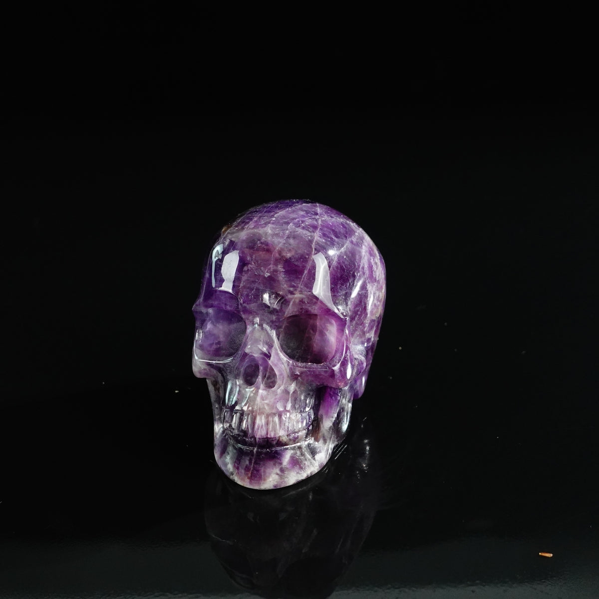3.0" Amethyst Crystal Skull Carving - Unique Piece #AM12