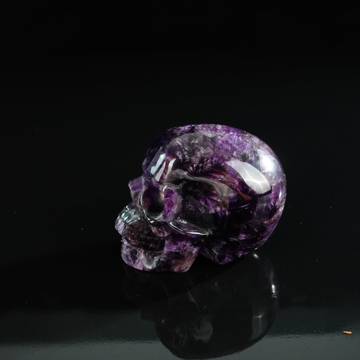 3.0" Amethyst Crystal Skull Carving - Unique Piece #AM13