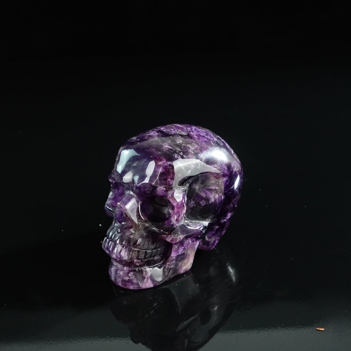 3.0" Amethyst Crystal Skull Carving - Unique Piece #AM13