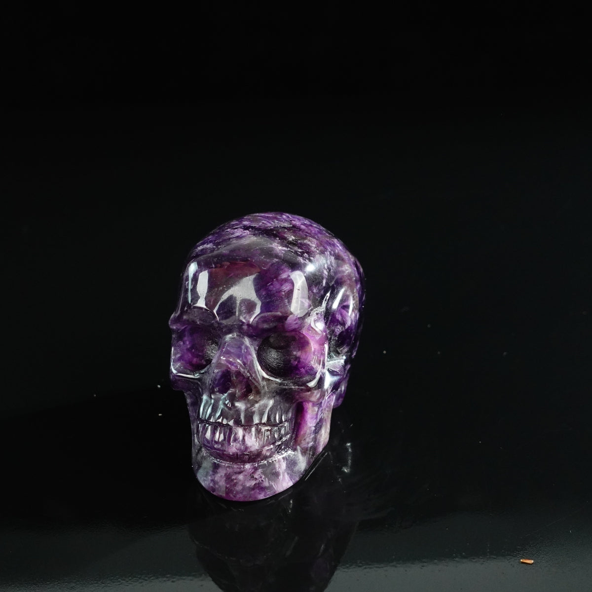 3.0" Amethyst Crystal Skull Carving - Unique Piece #AM13