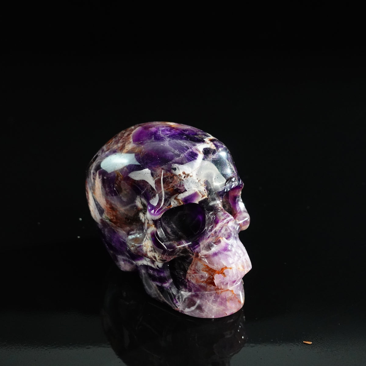 3.0" Amethyst Crystal Skull Carving - Unique Piece #AM14