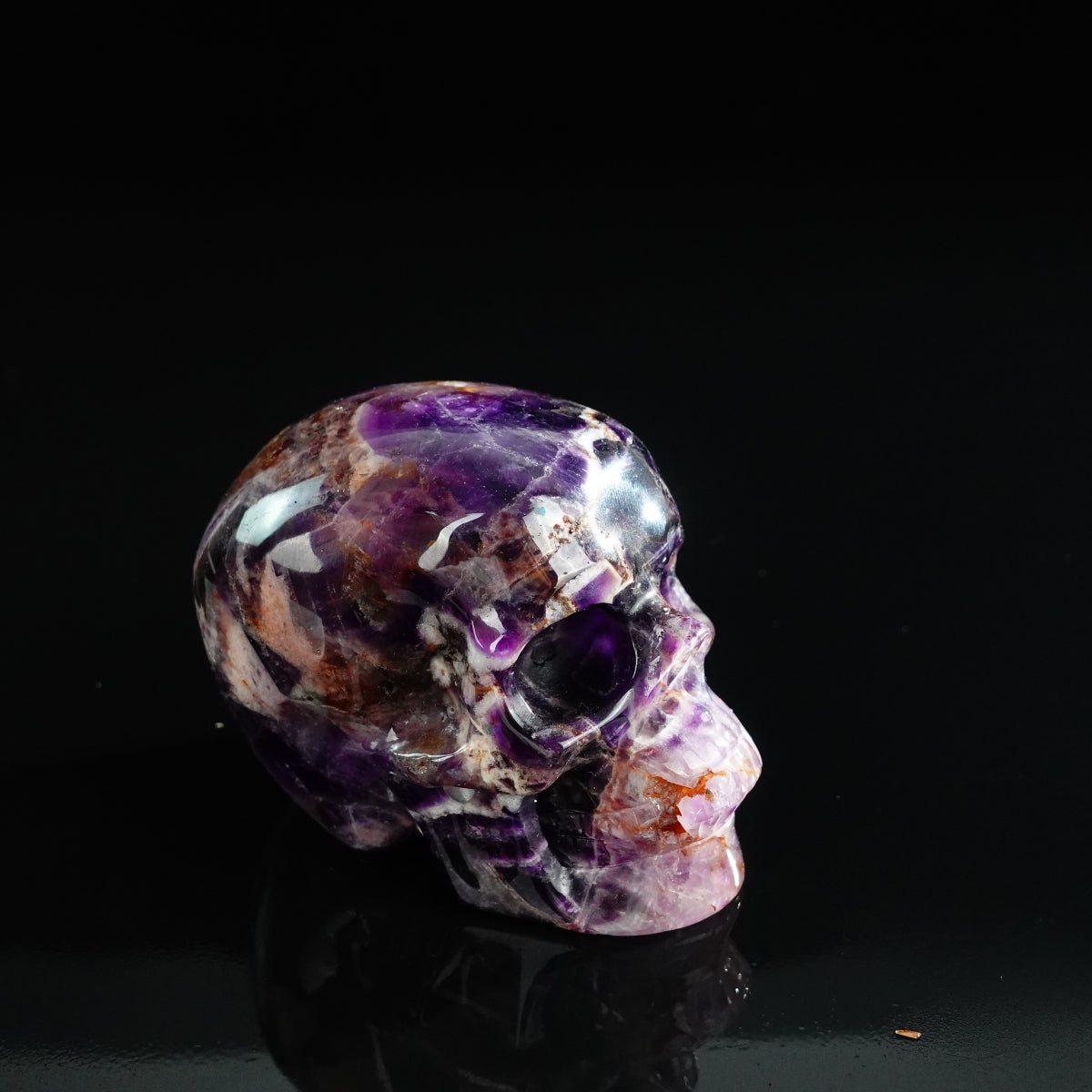 3.0" Amethyst Crystal Skull Carving - Unique Piece #AM14