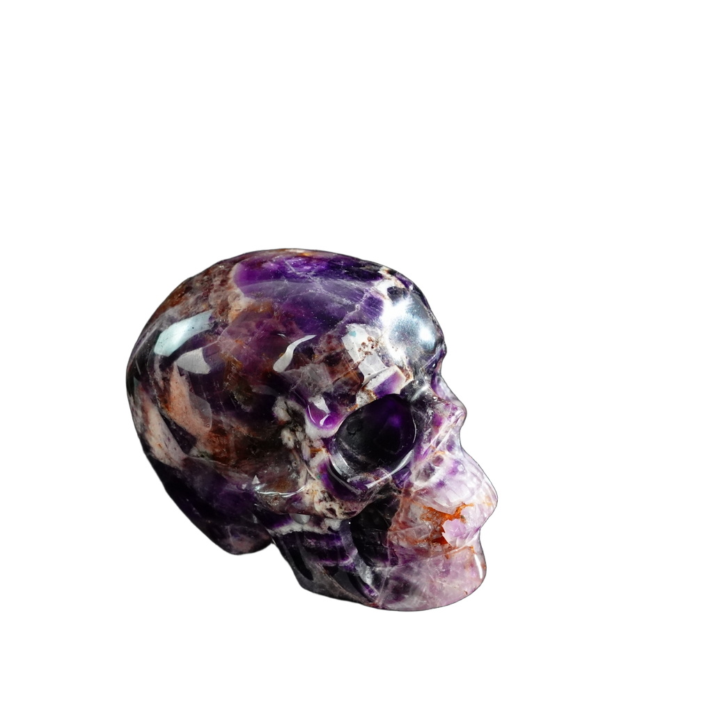 3.0" Amethyst Crystal Skull Carving - Unique Piece #AM14