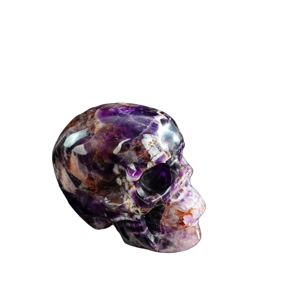 3.0" Amethyst Crystal Skull Carving - Unique Piece #AM14