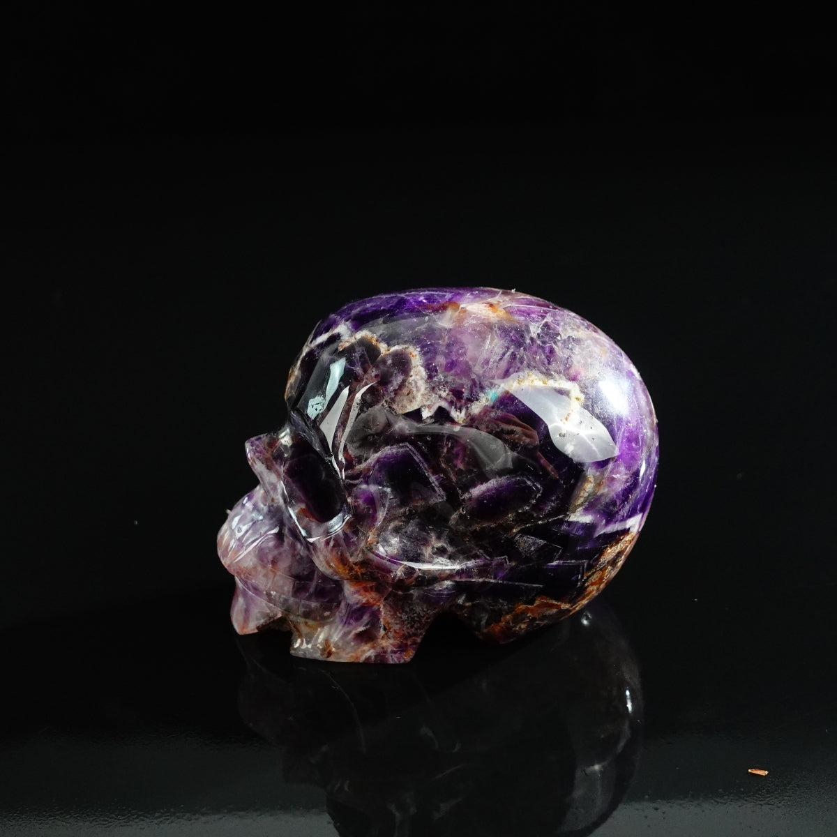 3.0" Amethyst Crystal Skull Carving - Unique Piece #AM14