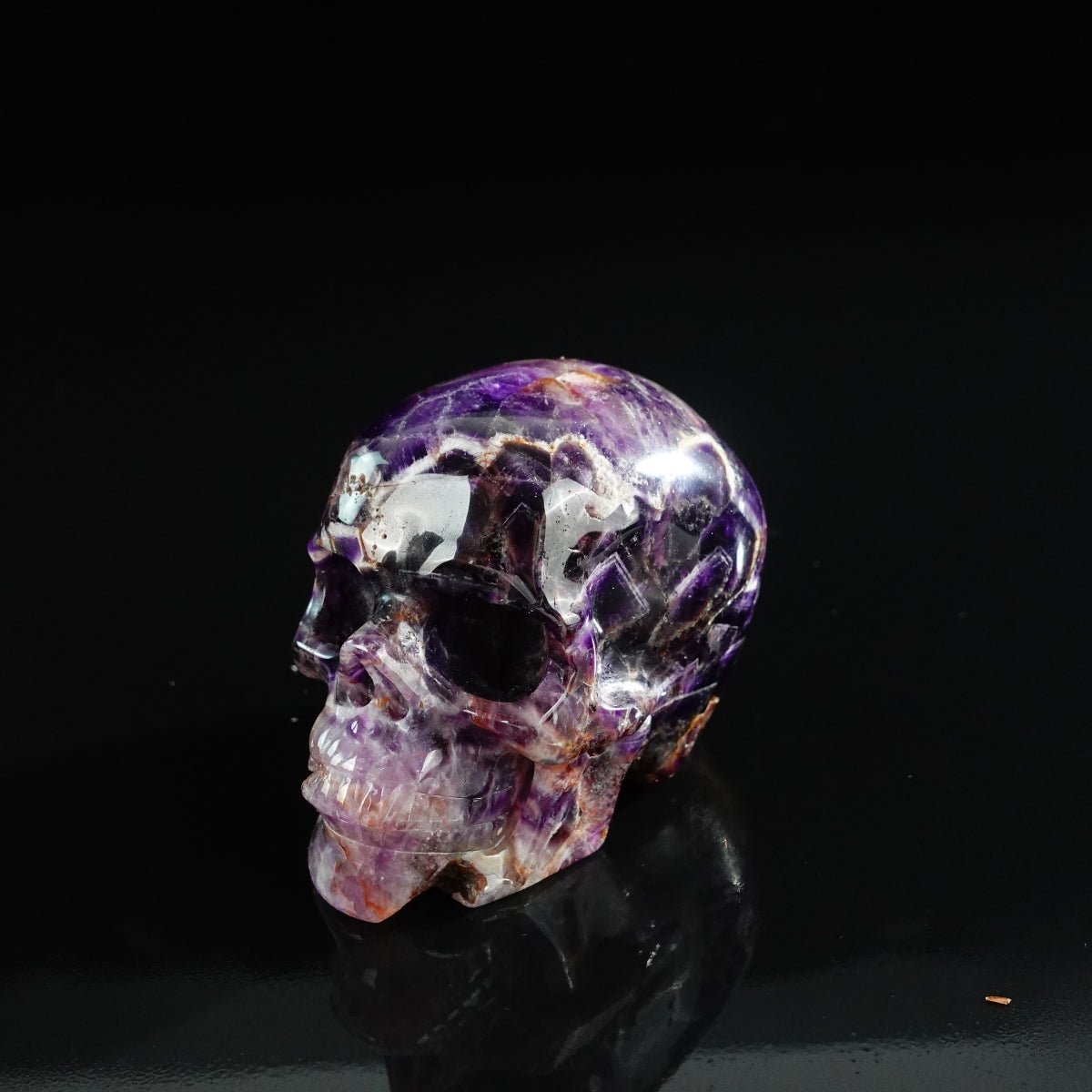 3.0" Amethyst Crystal Skull Carving - Unique Piece #AM14