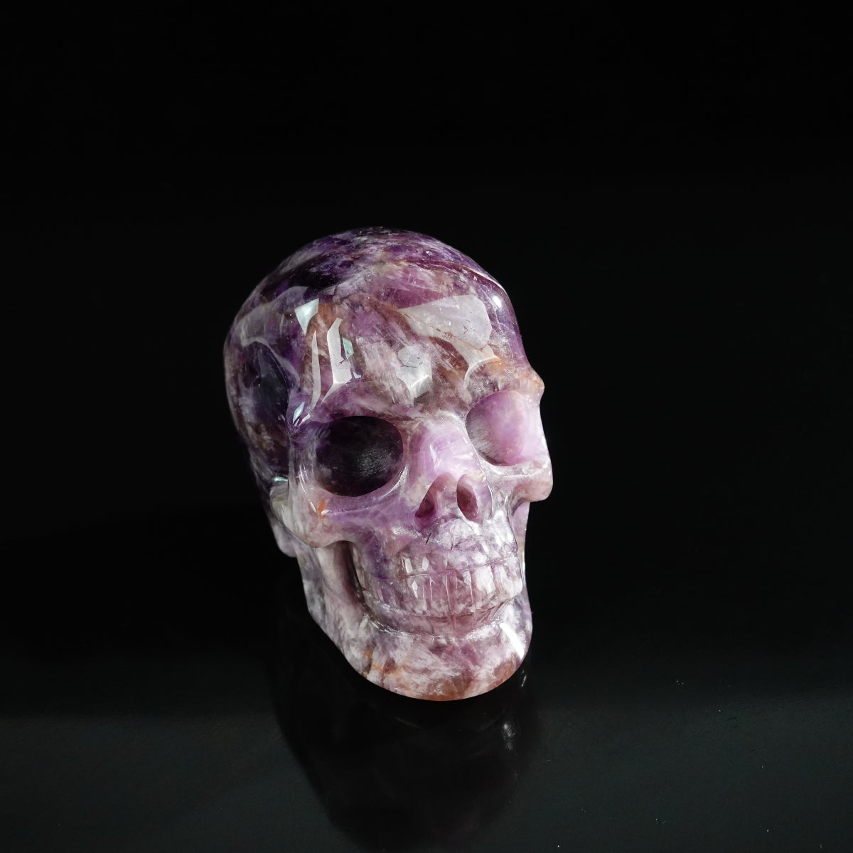 3.0" Amethyst Crystal Skull Carving - Unique Piece #AM15
