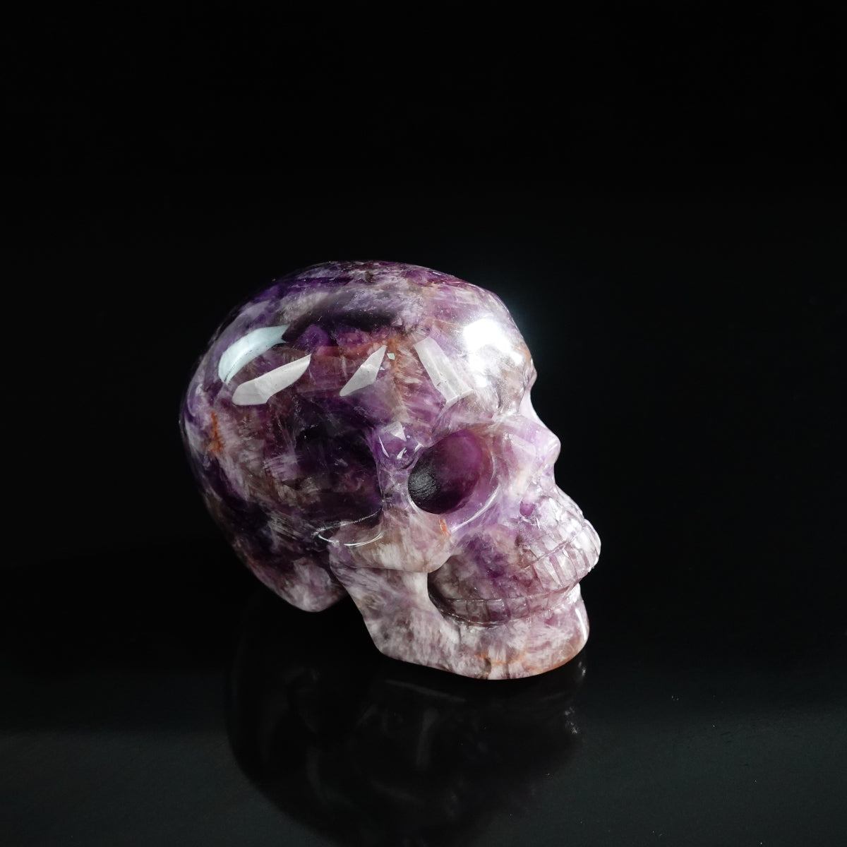 3.0" Amethyst Crystal Skull Carving - Unique Piece #AM15