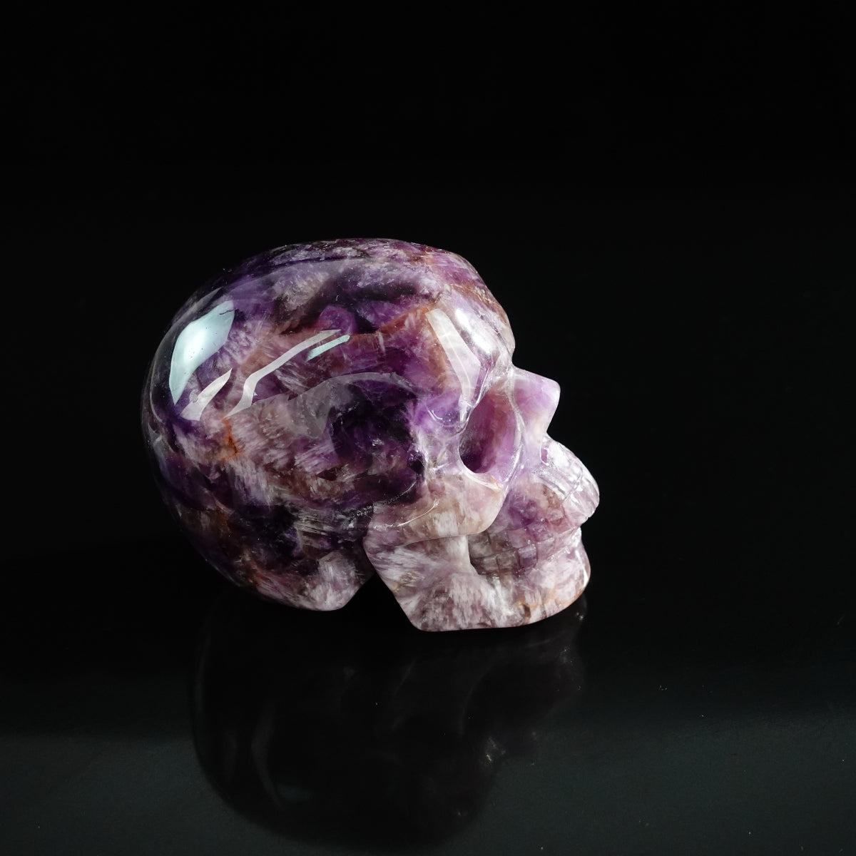 3.0" Amethyst Crystal Skull Carving - Unique Piece #AM15