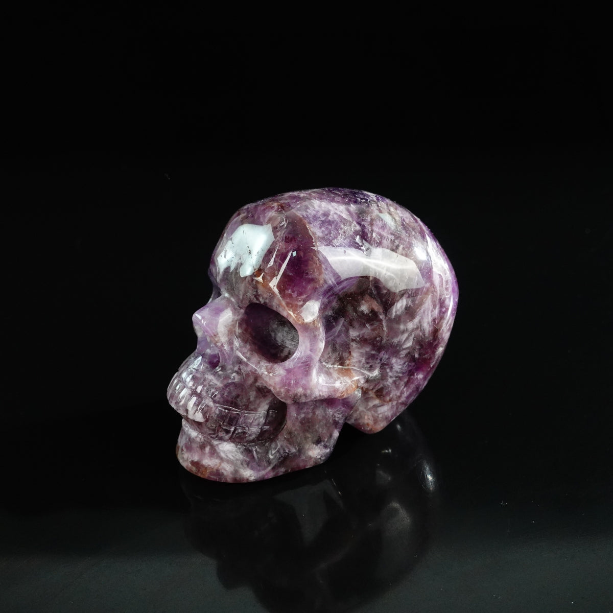 3.0" Amethyst Crystal Skull Carving - Unique Piece #AM15
