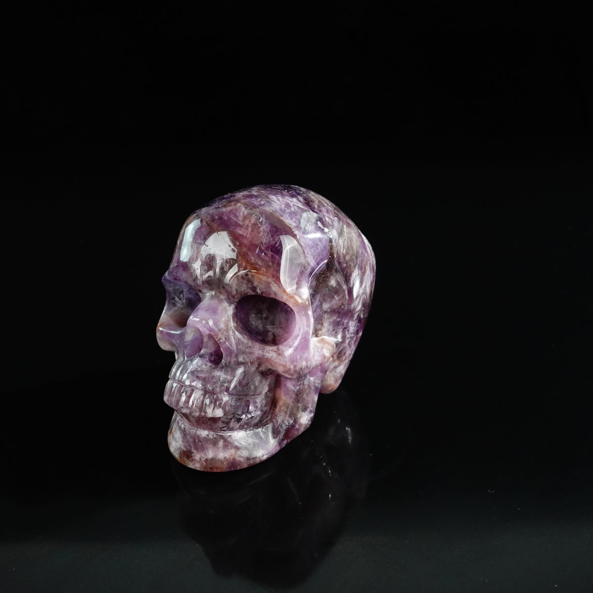3.0" Amethyst Crystal Skull Carving - Unique Piece #AM15