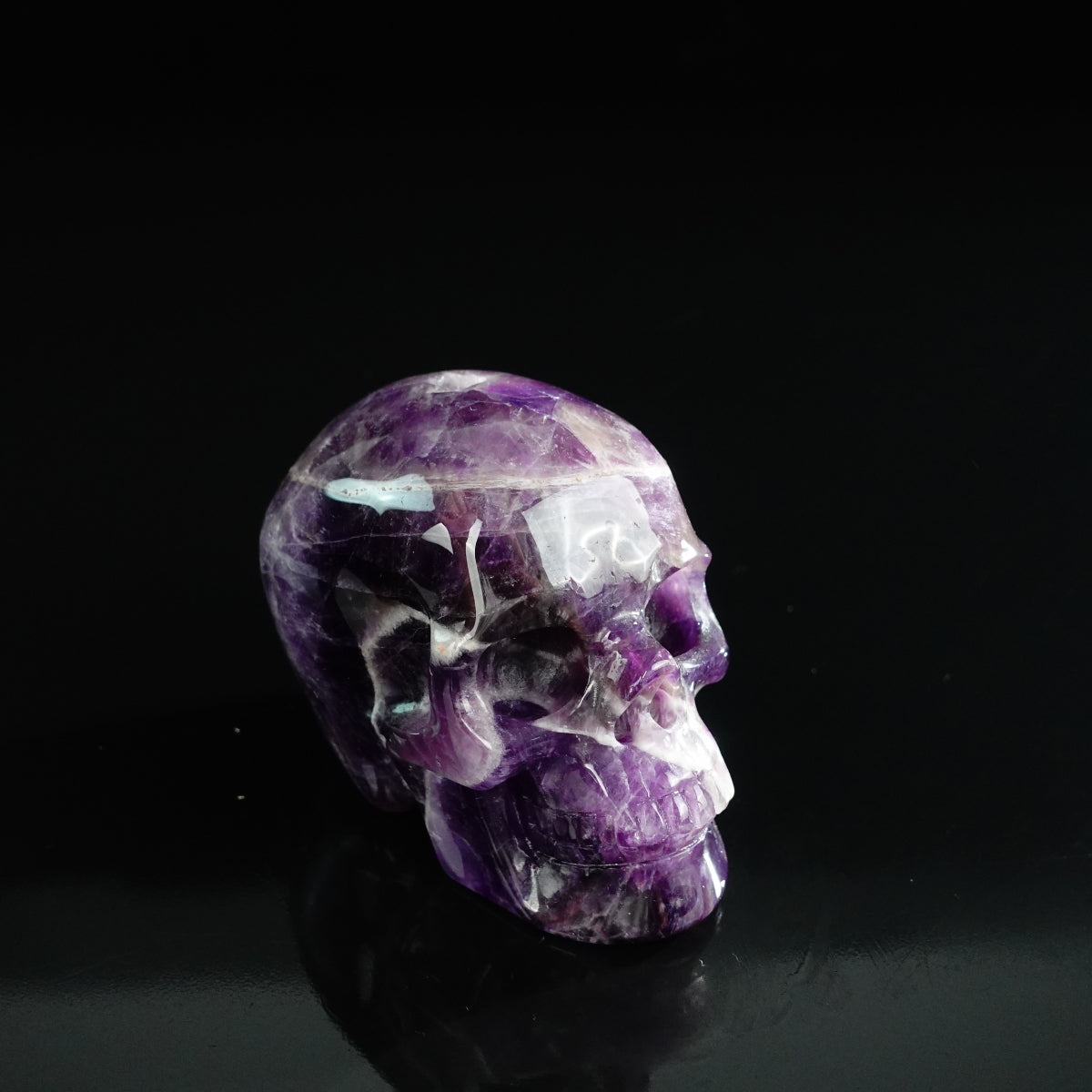 3.0" Amethyst Crystal Skull Carving - Unique Piece #AM16