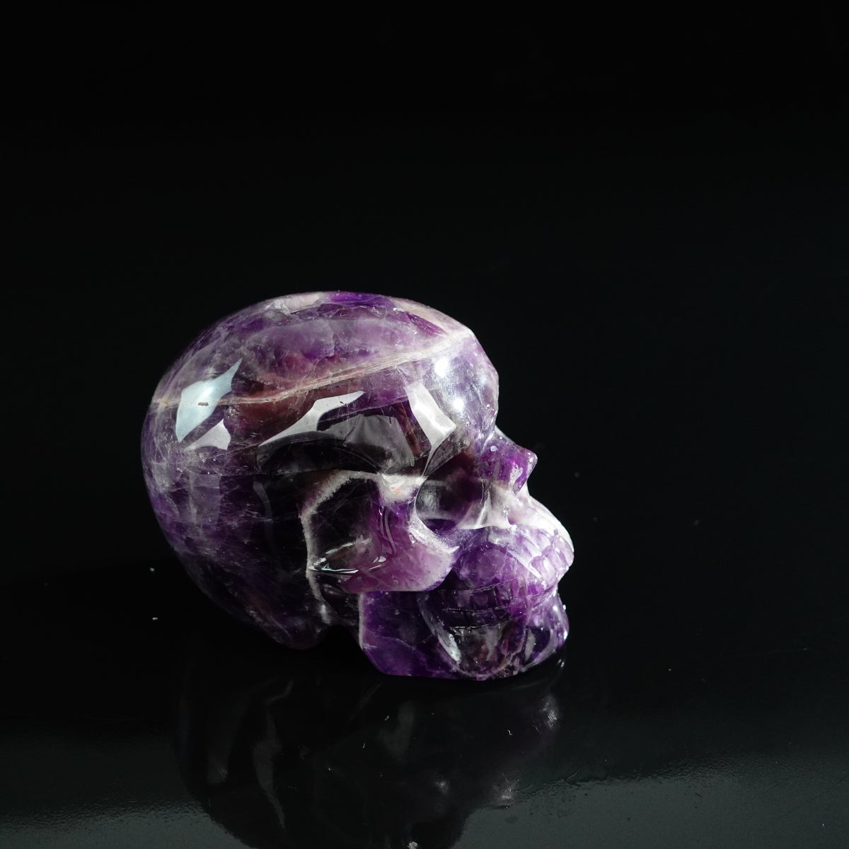 3.0" Amethyst Crystal Skull Carving - Unique Piece #AM16