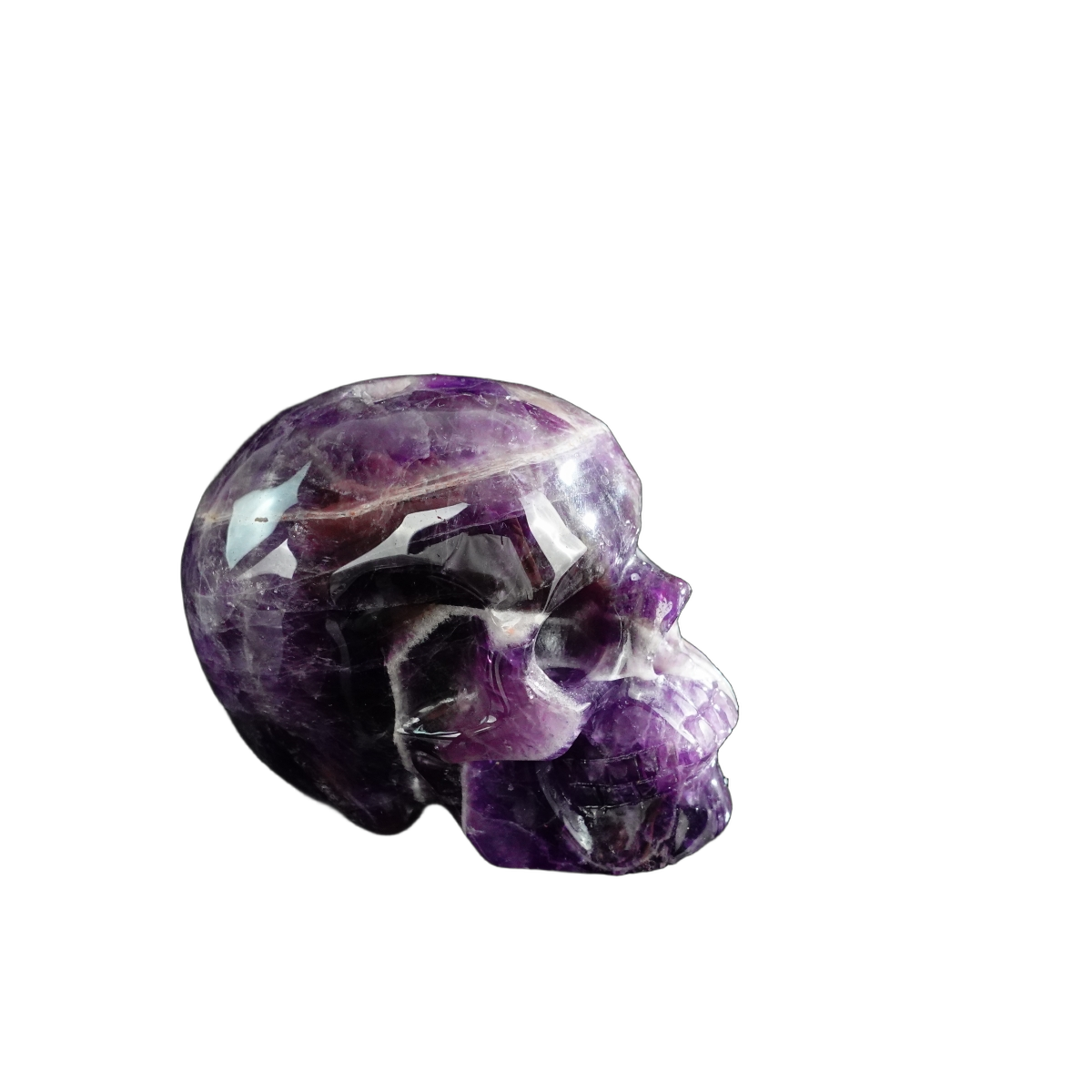 3.0" Amethyst Crystal Skull Carving - Unique Piece #AM16