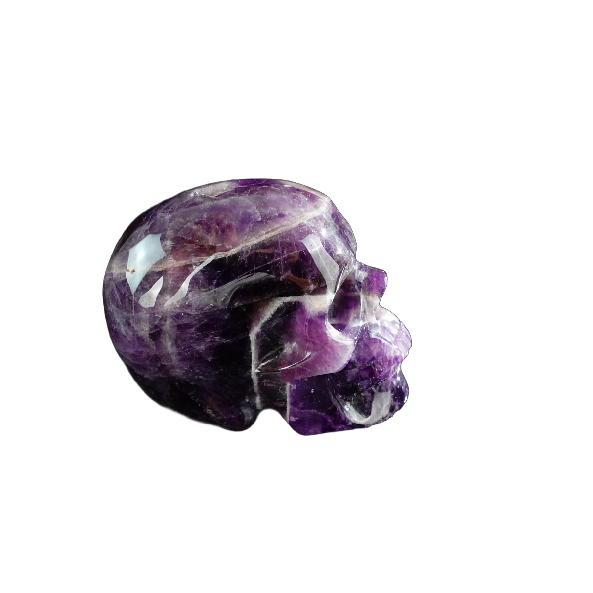 3.0" Amethyst Crystal Skull Carving - Unique Piece #AM16