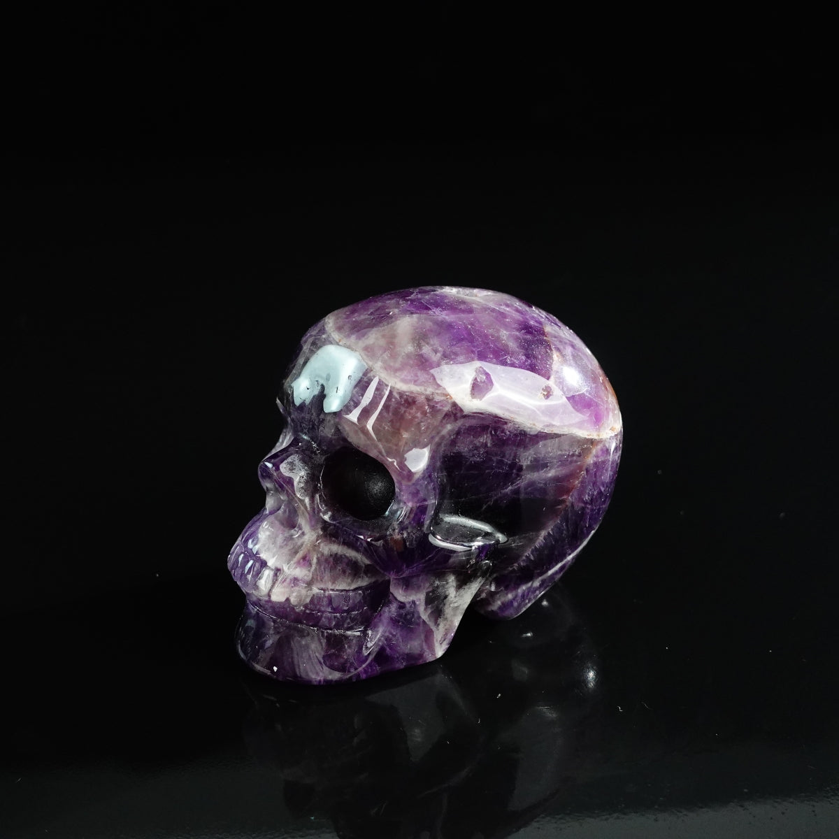 3.0" Amethyst Crystal Skull Carving - Unique Piece #AM16