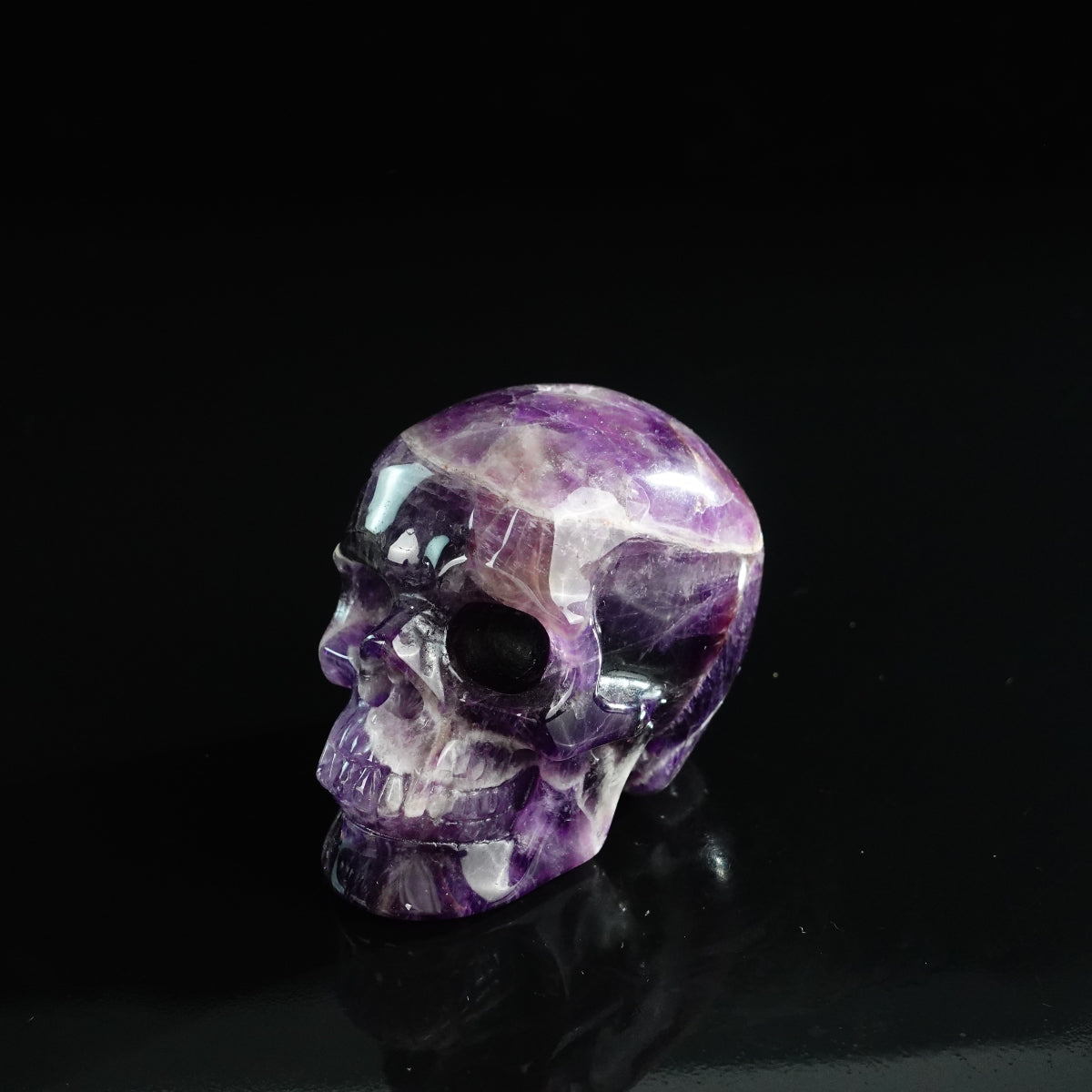 3.0" Amethyst Crystal Skull Carving - Unique Piece #AM16