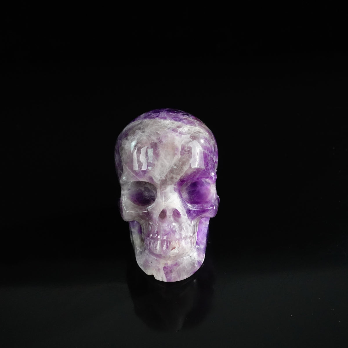 3.0" Amethyst Crystal Skull Carving - Unique Piece #AM18