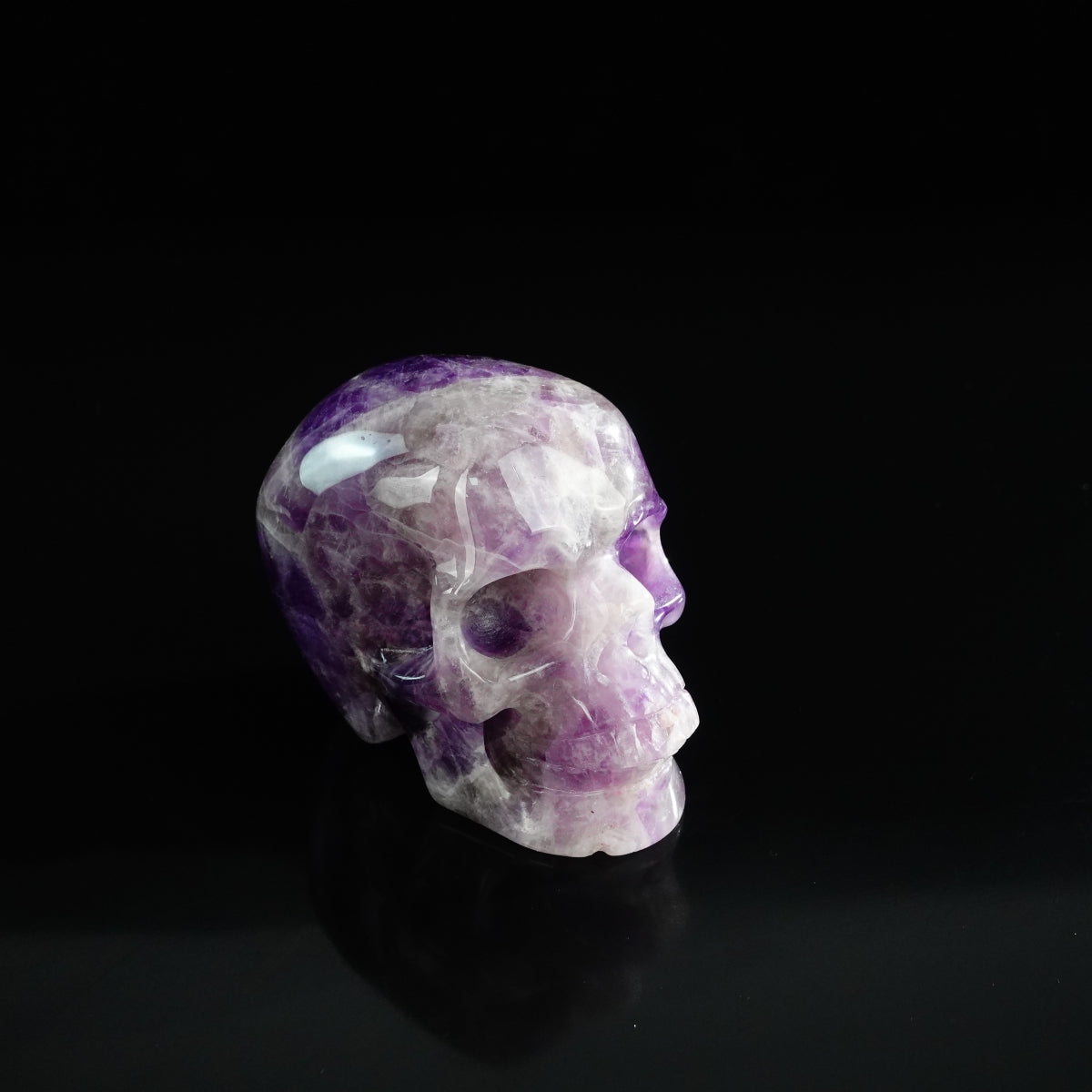 3.0" Amethyst Crystal Skull Carving - Unique Piece #AM18