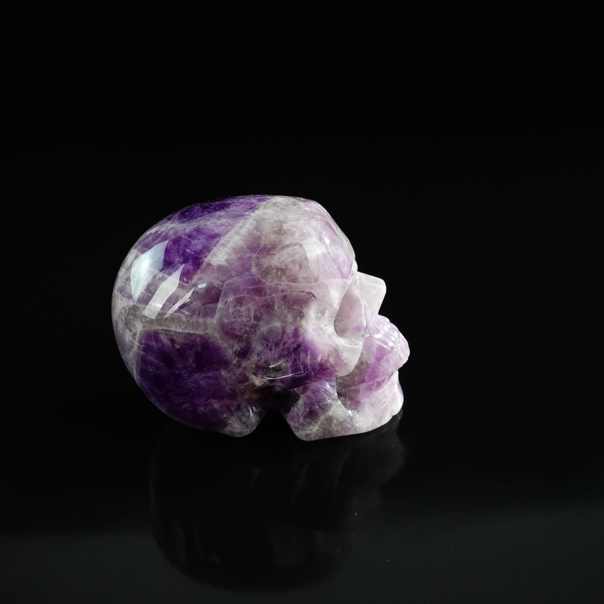 3.0" Amethyst Crystal Skull Carving - Unique Piece #AM18