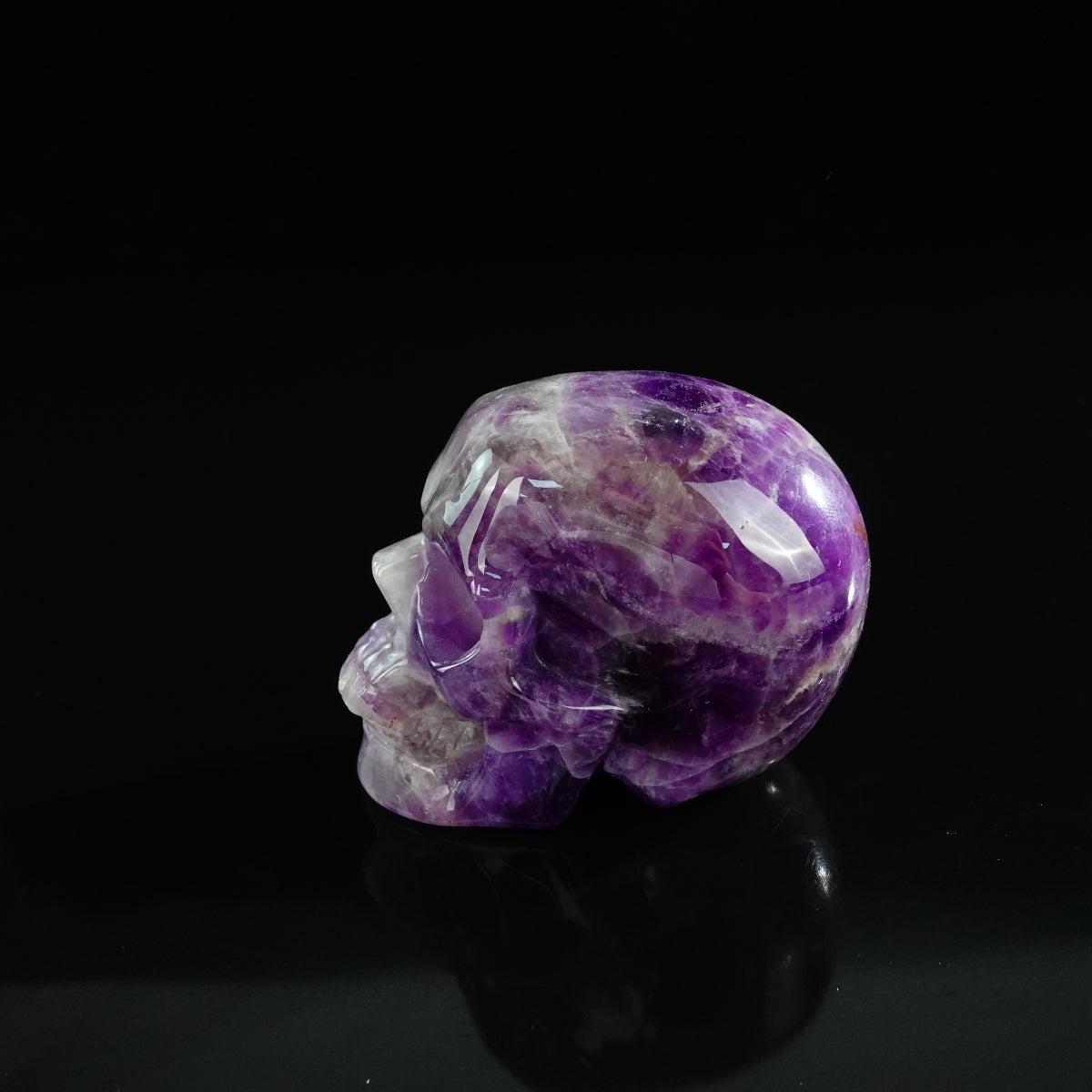 3.0" Amethyst Crystal Skull Carving - Unique Piece #AM18