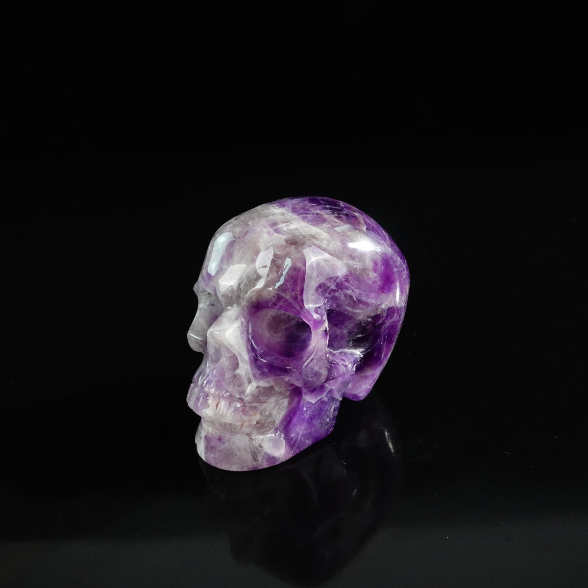 3.0" Amethyst Crystal Skull Carving - Unique Piece #AM18