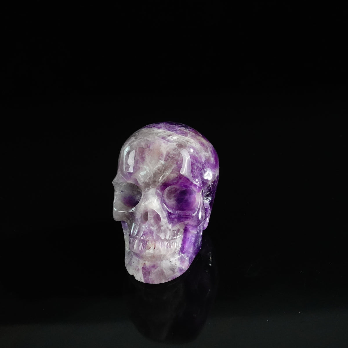 3.0" Amethyst Crystal Skull Carving - Unique Piece #AM18