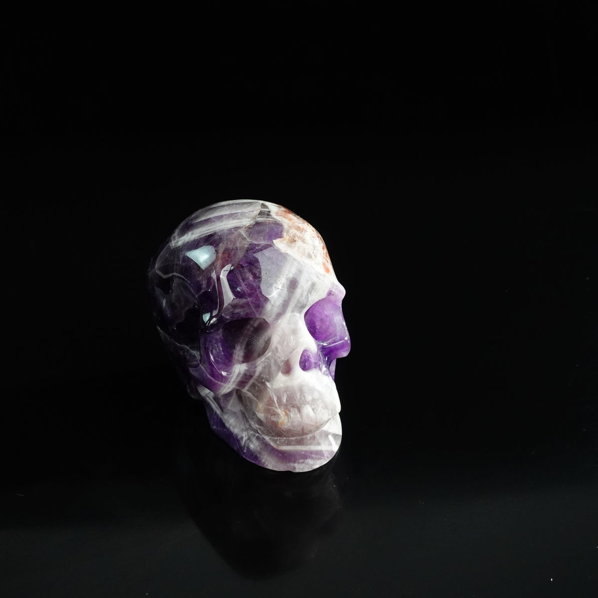 3.0" Amethyst Crystal Skull Carving - Unique Piece #AM19
