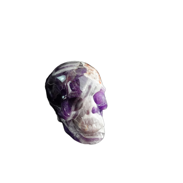 3.0" Amethyst Crystal Skull Carving - Unique Piece #AM19 - alternate view