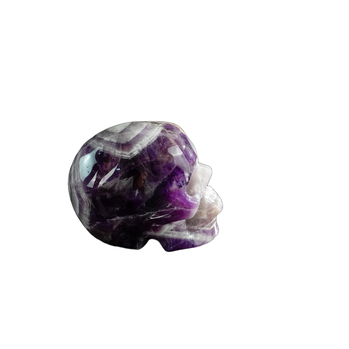 3.0" Amethyst Crystal Skull Carving - Unique Piece #AM19