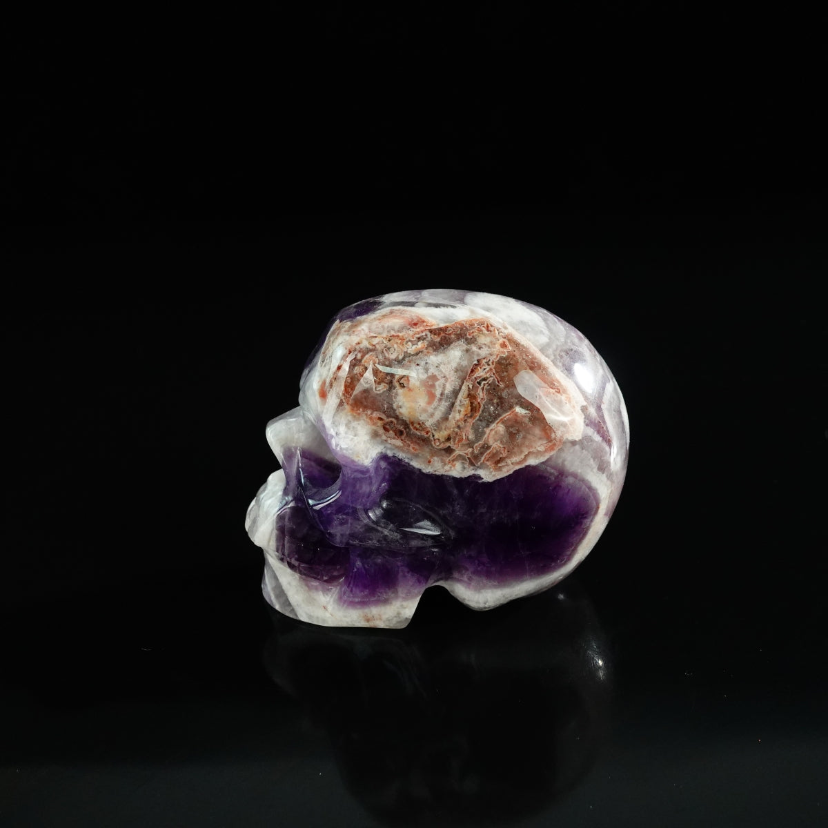 3.0" Amethyst Crystal Skull Carving - Unique Piece #AM19