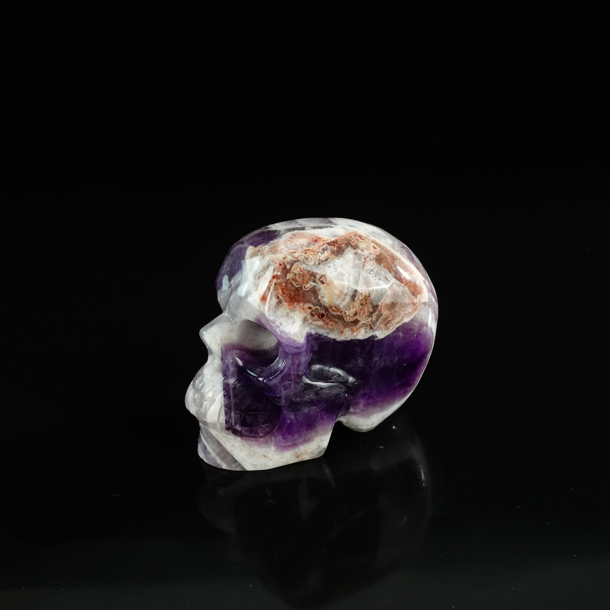 3.0" Amethyst Crystal Skull Carving - Unique Piece #AM19