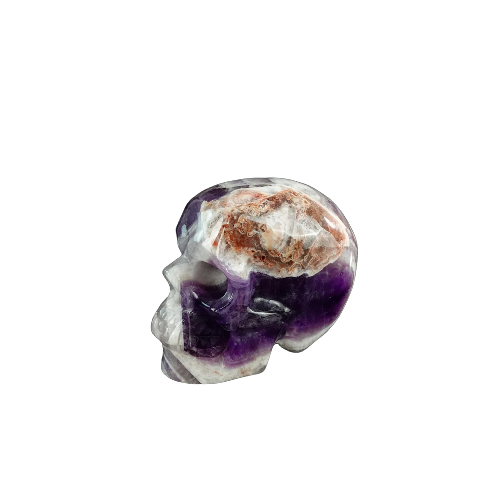 3.0" Amethyst Crystal Skull Carving - Unique Piece #AM19
