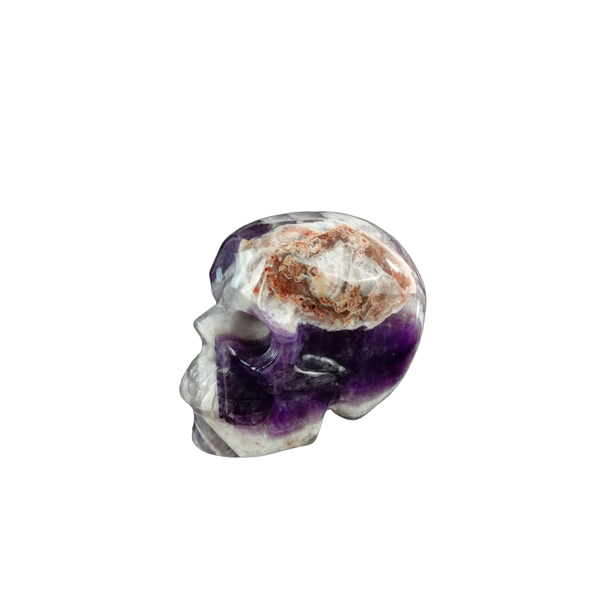 3.0" Amethyst Crystal Skull Carving - Unique Piece #AM19
