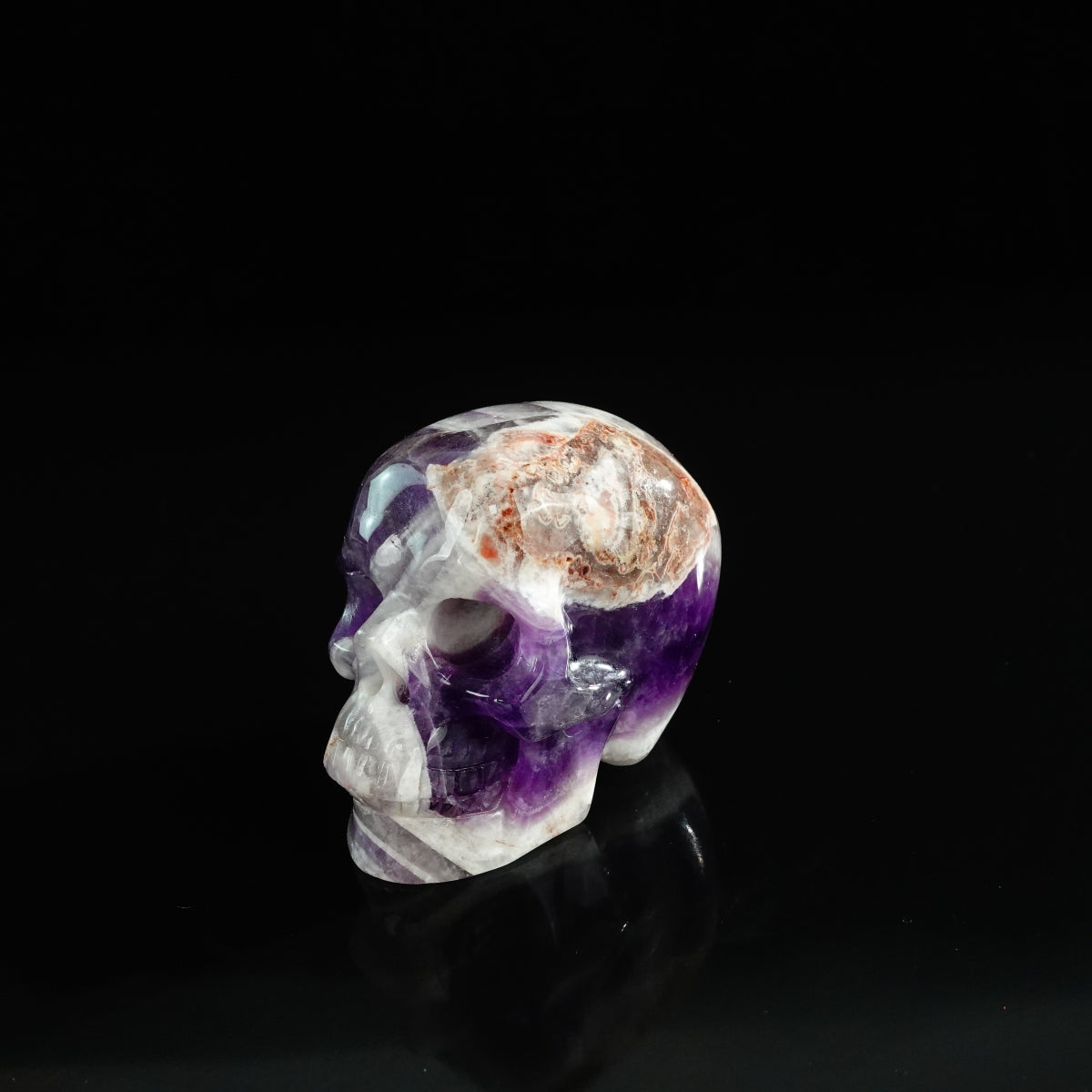 3.0" Amethyst Crystal Skull Carving - Unique Piece #AM19