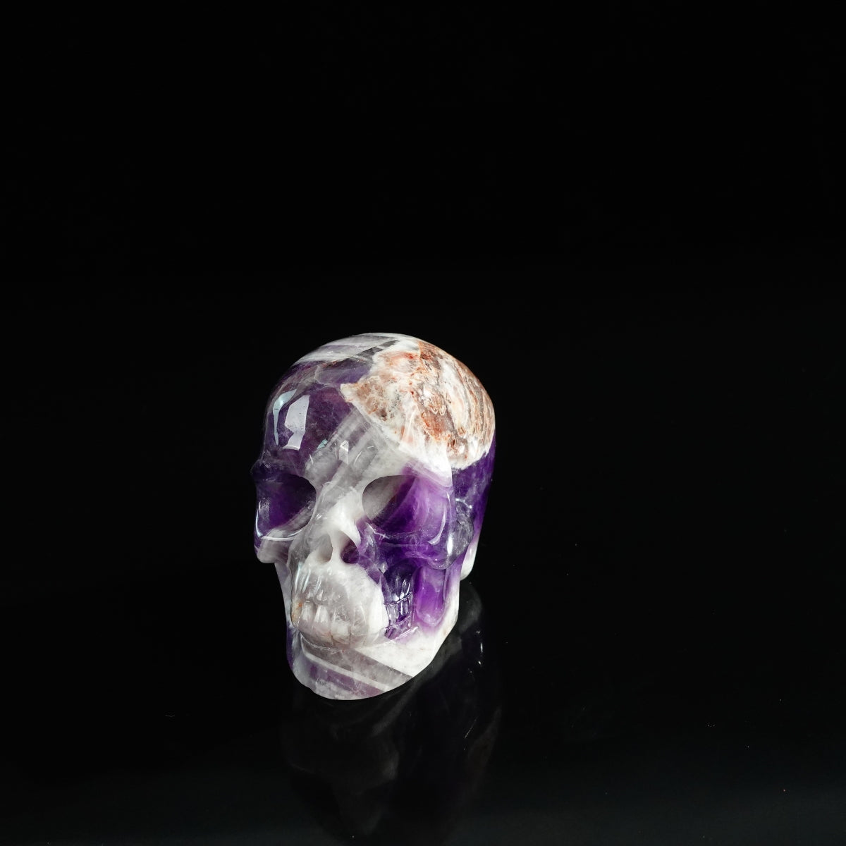 3.0" Amethyst Crystal Skull Carving - Unique Piece #AM19