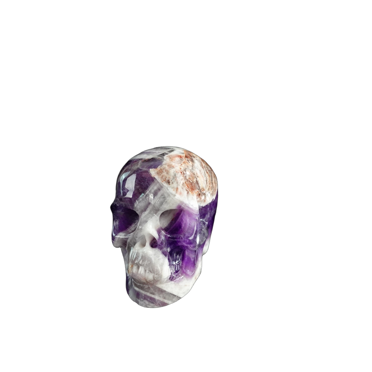 3.0" Amethyst Crystal Skull Carving - Unique Piece #AM19