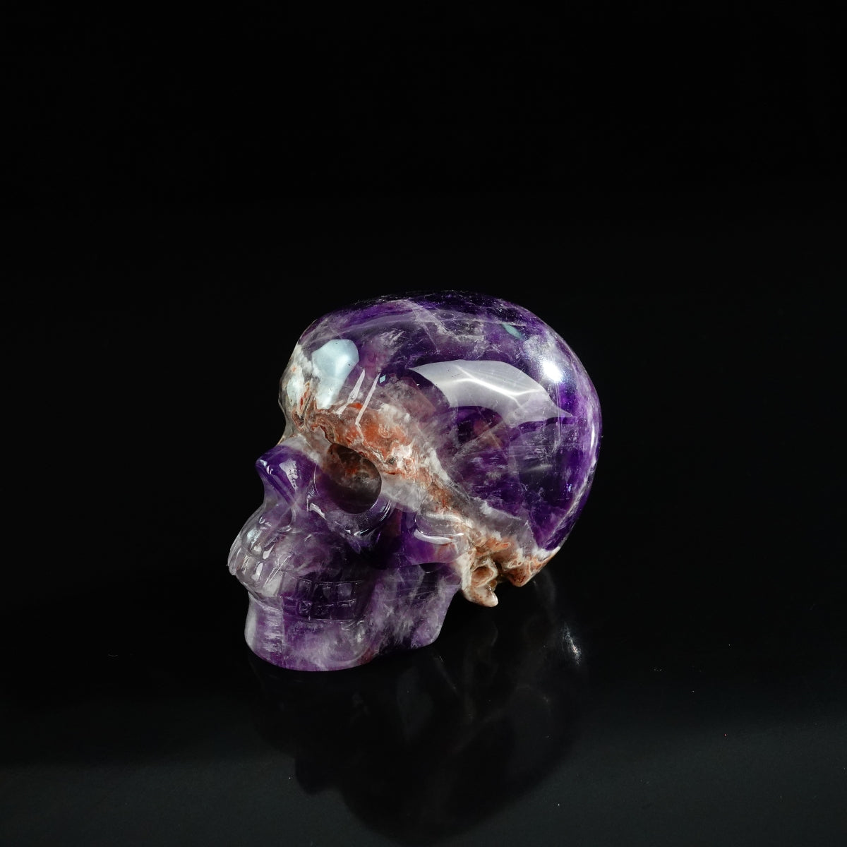 3.0" Amethyst Crystal Skull Carving - Unique Piece #AM20