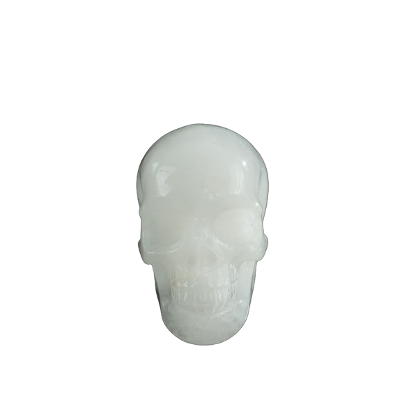 3.0" Angolan Quartz Crystal Skull Carving - Hand Carved Decor