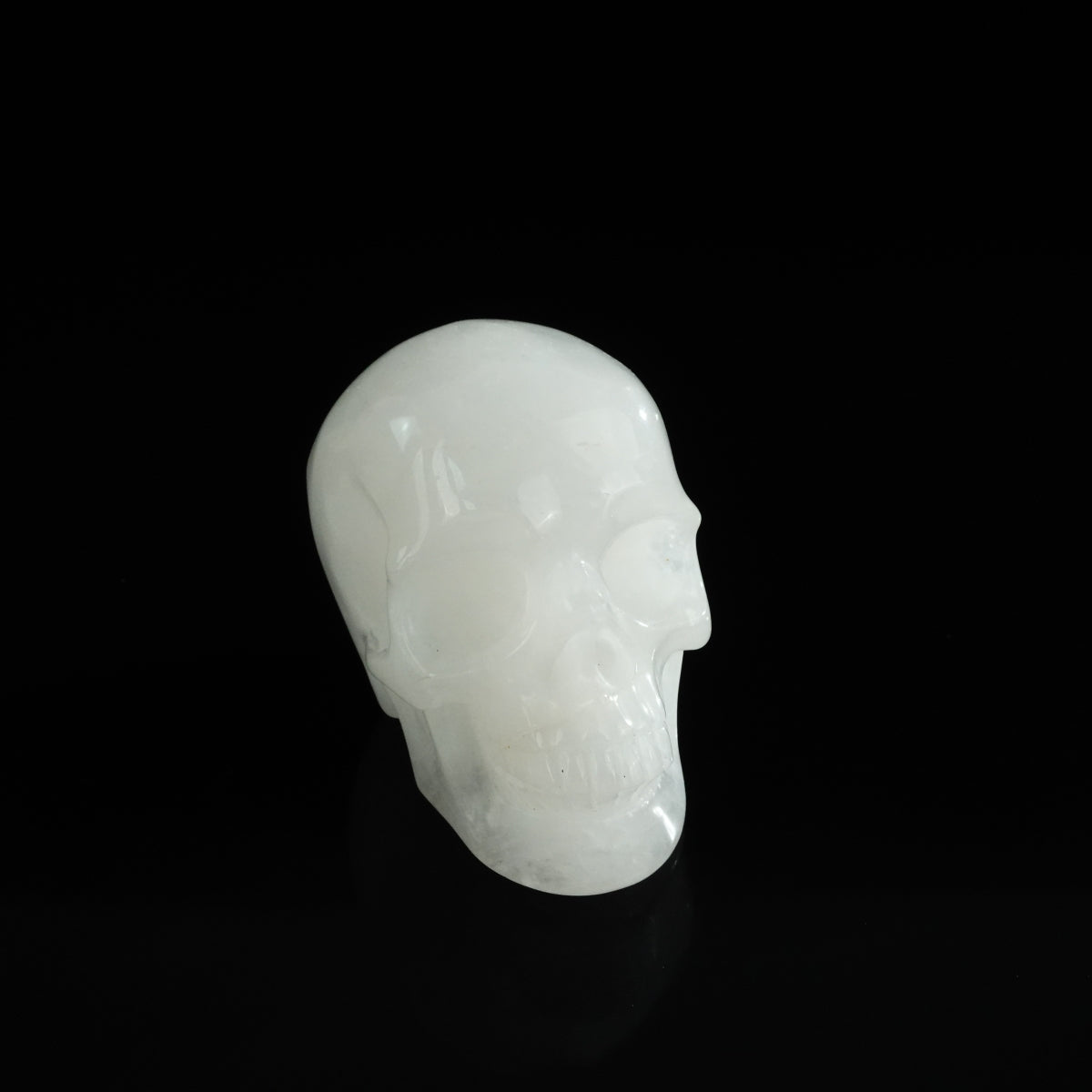 3.0" Angolan Quartz Crystal Skull Carving - Unique Piece #AQ07