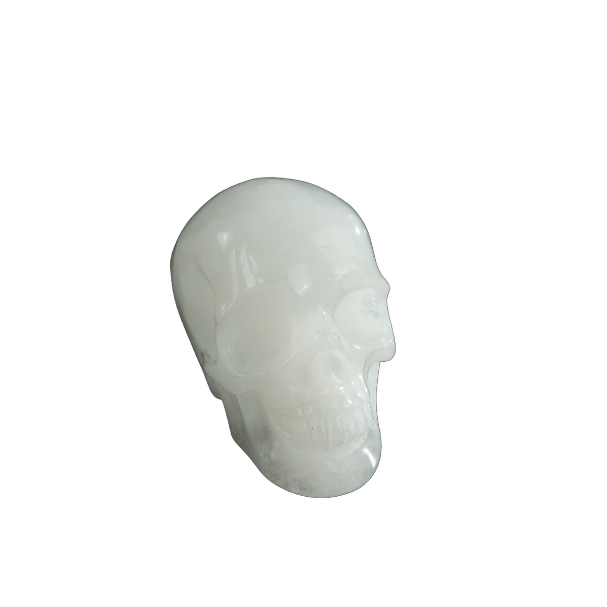 3.0" Angolan Quartz Crystal Skull Carving - Hand Carved Decor