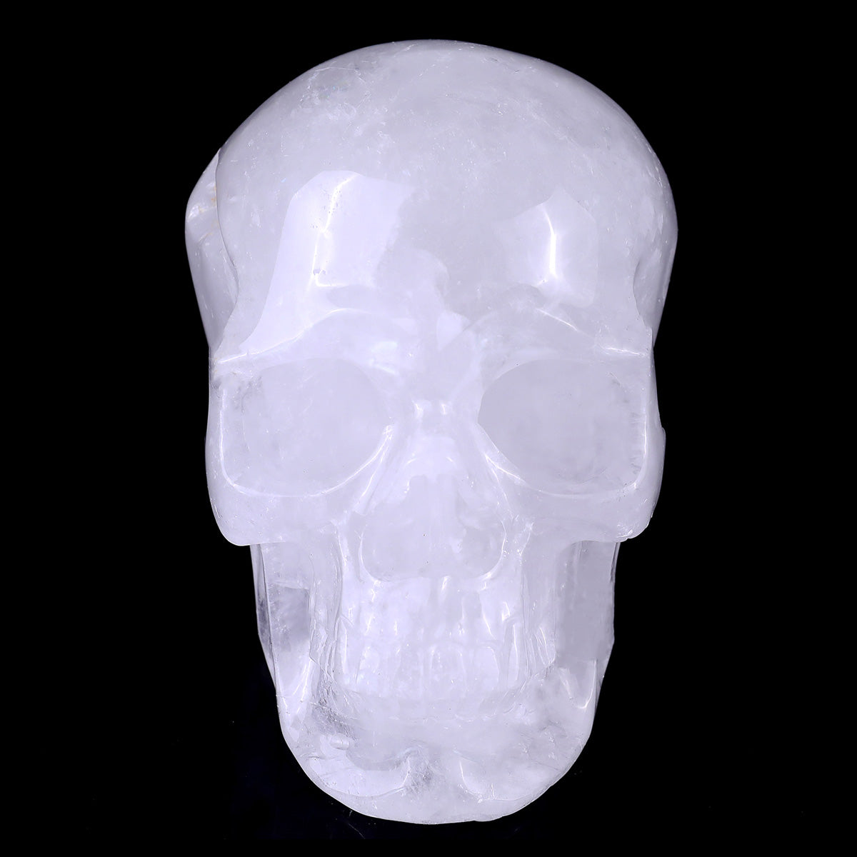 3.0" Angolan Quartz Crystal Skull Carving - Hand Carved Decor