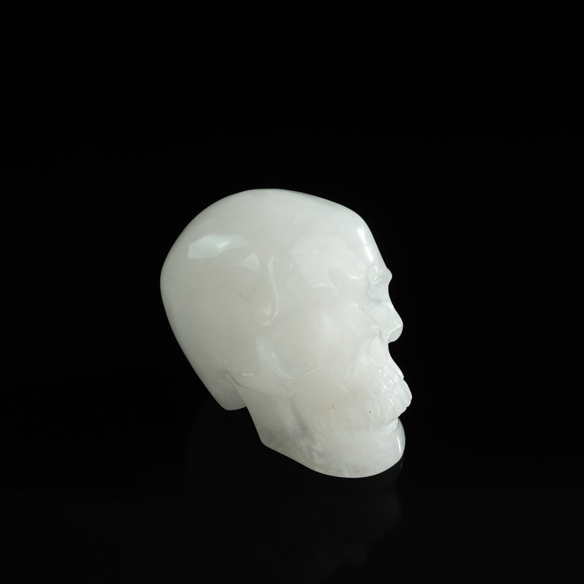 3.0" Angolan Quartz Crystal Skull Carving - Unique Piece #AQ07