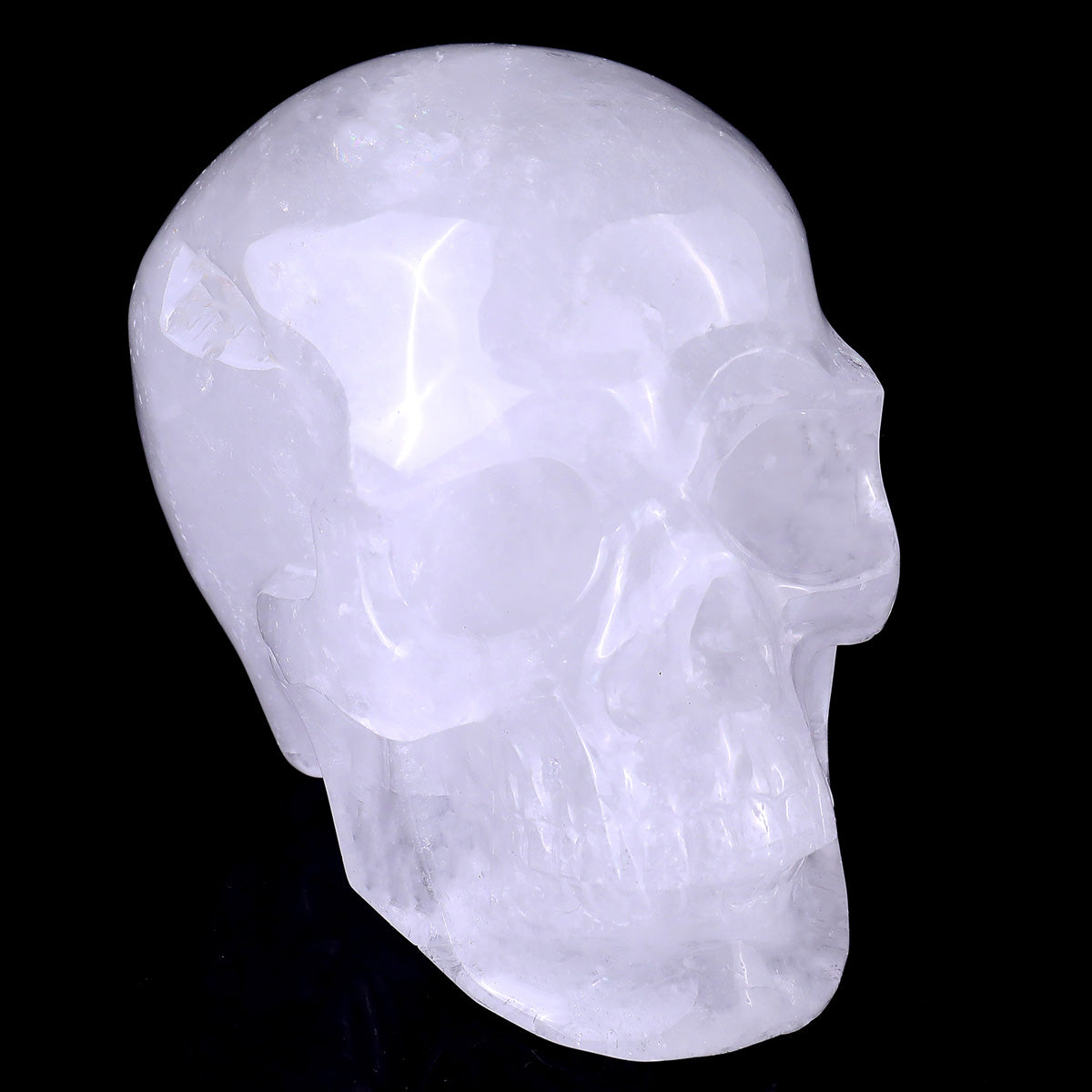 3.0" Angolan Quartz Crystal Skull Carving - Hand Carved Decor