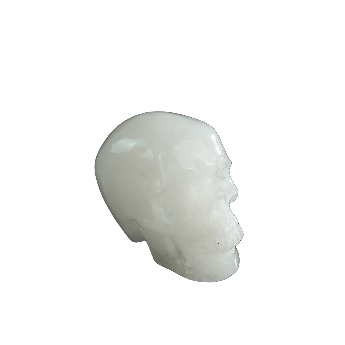 3.0" Angolan Quartz Crystal Skull Carving - Hand Carved Decor