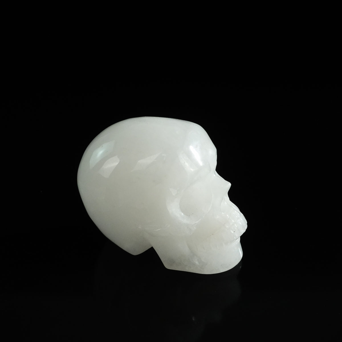 3.0" Angolan Quartz Crystal Skull Carving - Unique Piece #AQ07