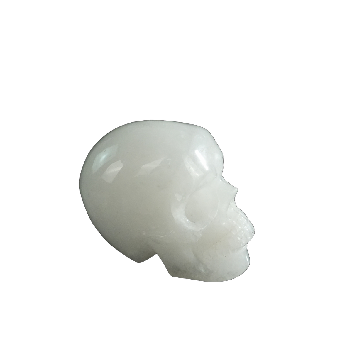 3.0" Angolan Quartz Crystal Skull Carving - Hand Carved Decor