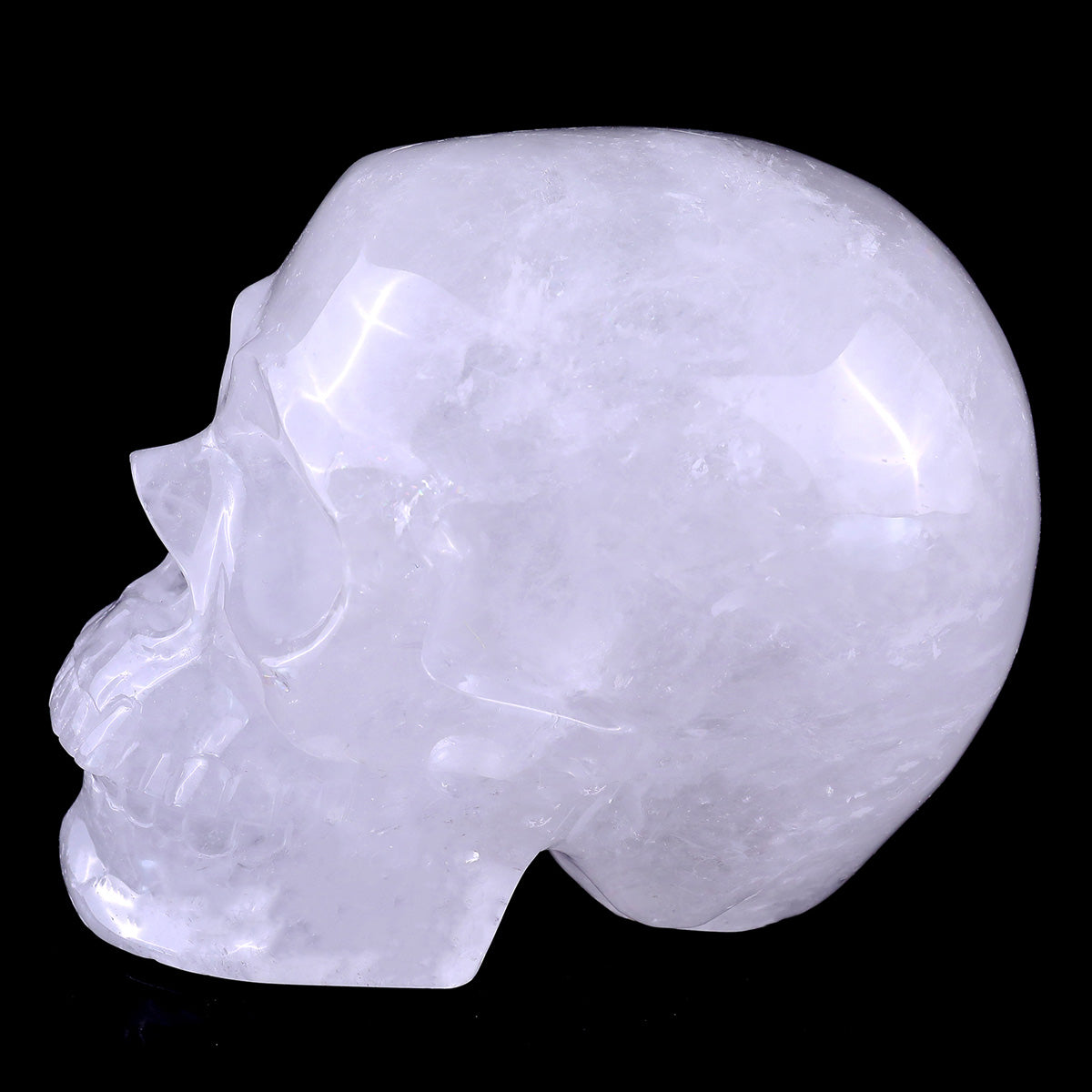 3.0" Angolan Quartz Crystal Skull Carving - Hand Carved Decor